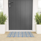 Vintage daisy flower art pattern Welcome Mat Gallery Image 3
