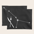 Cancer Zodiac Star Constellation Line Art Black Placemat Gallery Image 1