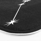 Cancer Zodiac Star Constellation Line Art Black Bath Mat Gallery Image 3