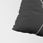 Cancer Zodiac Star Constellation Line Art Black Pillow Sham Gallery Image 4