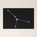 Cancer Zodiac Star Constellation Line Art Black Welcome Mat Gallery Image 1