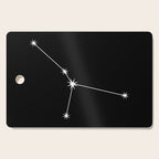 Cancer Zodiac Star Constellation Line Art Black Cutting Board Gallery Image 1