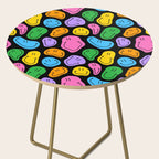 Colorful smiling happy face cartoon pattern Side Table Gallery Image 2