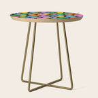 Colorful smiling happy face cartoon pattern Side Table Gallery Image 1