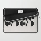 Black And White Bauhaus Abstract Laptop Sleeve Gallery Image 2