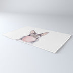 Bunny Rabbit Blowing Bubble Gum, Pink Nursery, Baby Animals Art Print by Synplus Rug Gallery Image 3