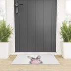 Bunny Rabbit Blowing Bubble Gum, Pink Nursery, Baby Animals Art Print by Synplus Welcome Mat Gallery Image 3