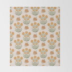 Marigold Block Print Throw Blanket Gallery Image 2