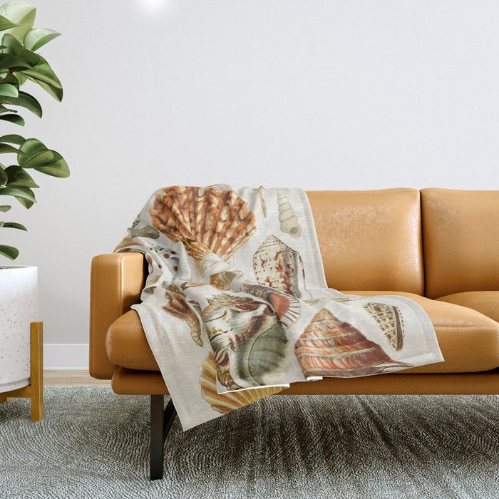 Seashells Collection Throw Blanket Gallery Image 1
