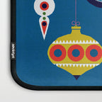 Retro Christmas Baubles on a dark background Laptop Sleeve Gallery Image 3