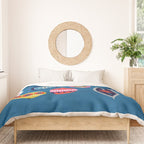 Retro Christmas Baubles on a dark background Duvet Cover Gallery Image 3