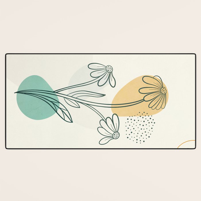 Little Line Flowers 2 Desk Mat Gallery Image 3