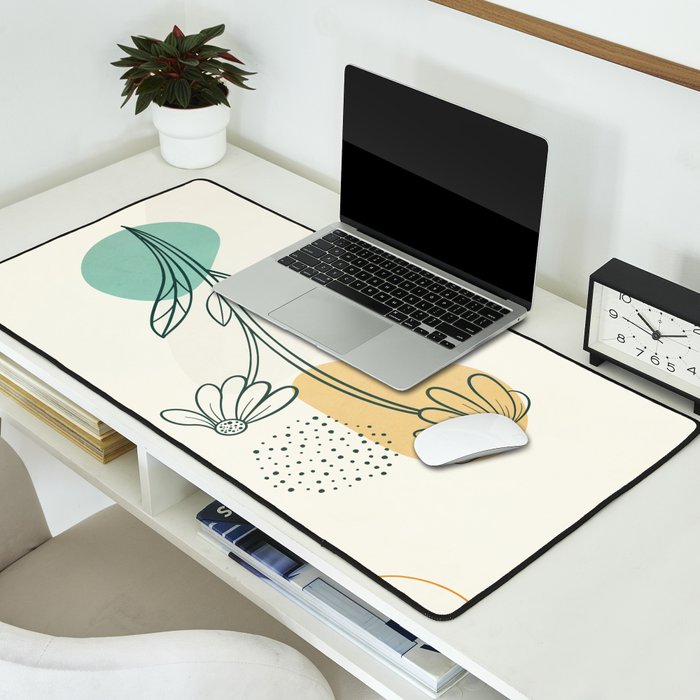 Little Line Flowers 2 Desk Mat Gallery Image 2
