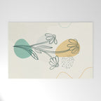 Little Line Flowers 2 Welcome Mat Gallery Image 1