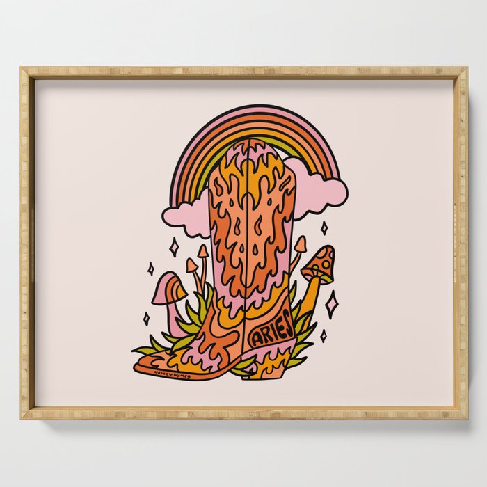 Aries Cowboy Boots Serving Tray Gallery Image 1