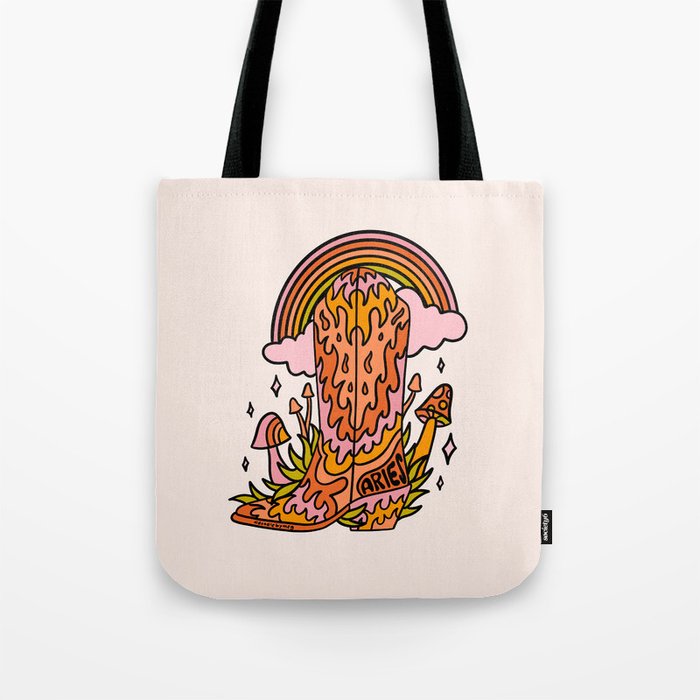 Aries Cowboy Boots Tote Bag Gallery Image 1