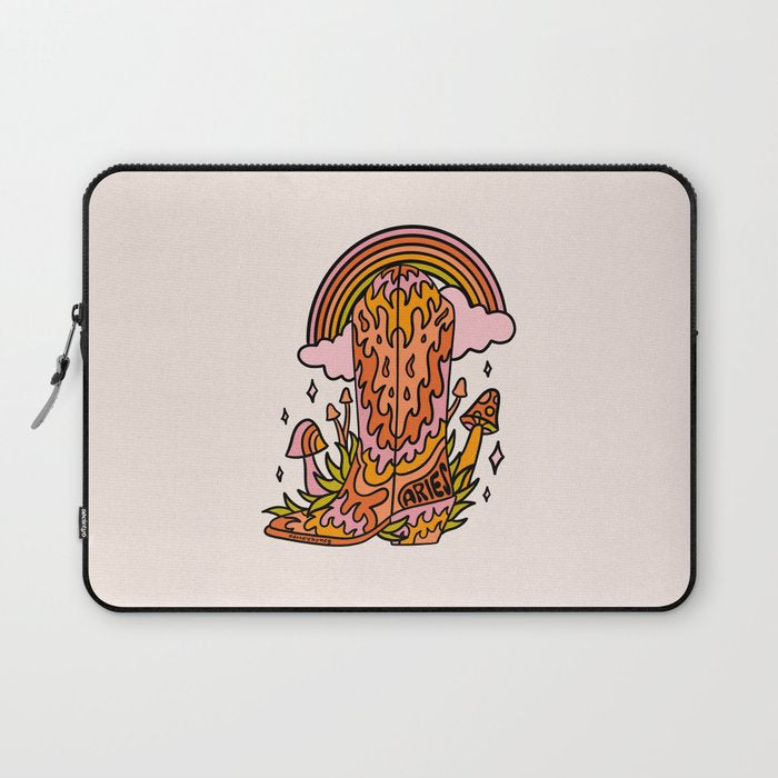 Aries Cowboy Boots Laptop Sleeve