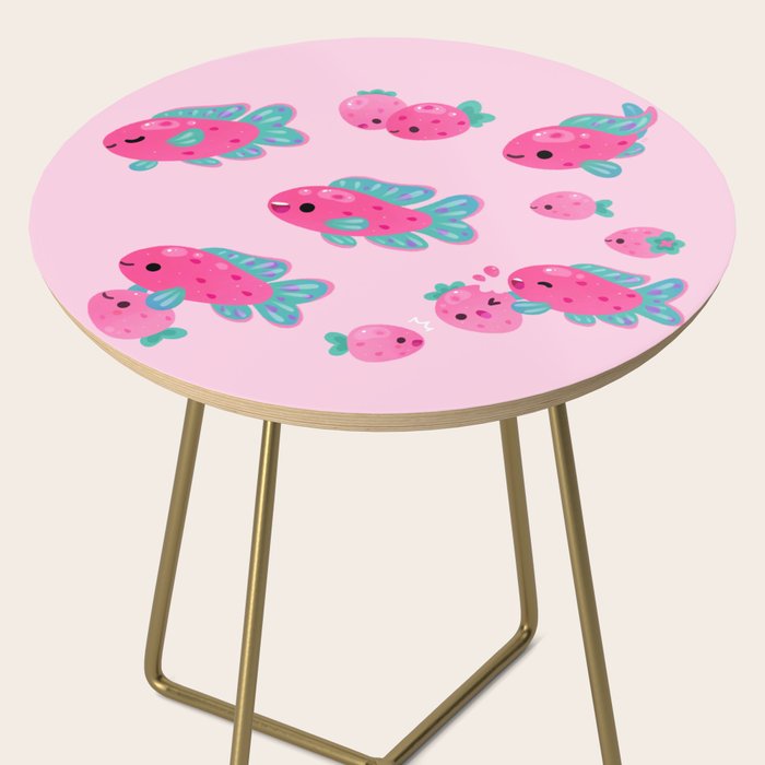 Strawberry peacock cichlid Side Table Gallery Image 2