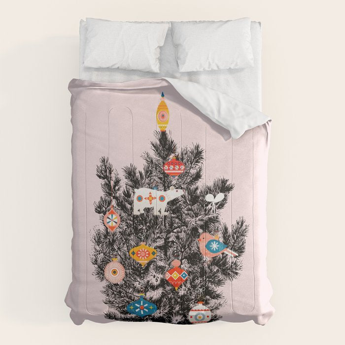 Retro Christmas tree no3 Comforter Gallery Image 1