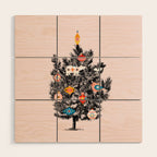 Retro Christmas tree no3 Wood Wall Art Gallery Image 1