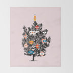 Retro Christmas tree no3 Throw Blanket Gallery Image 2