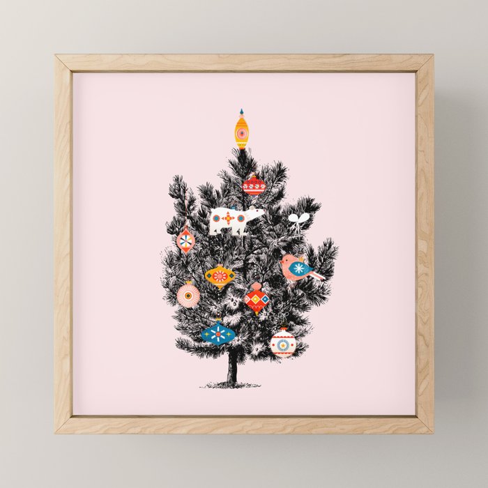 Retro Christmas tree no3 Mini Art Print Gallery Image 1