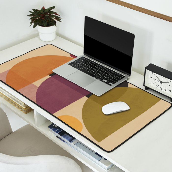 Modern Abstract Minimal Shapes 124 Desk Mat Gallery Image 2