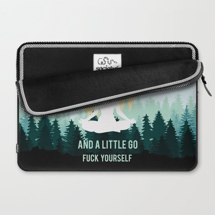 I'm Mostly Peace, Love And Light And A Little Go Fuck Yourself Funny Saying Laptop Sleeve Gallery Image 2