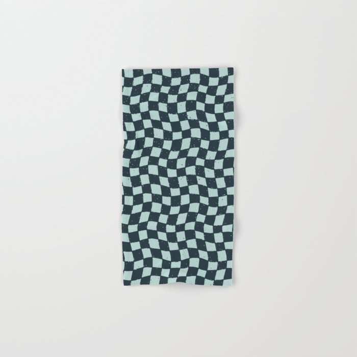 Wavy Checks . Ocean Blue Bath Towel Gallery Image 1