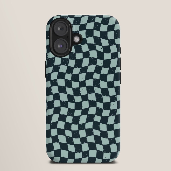 Wavy Checks . Ocean Blue iPhone Case Gallery Image 9