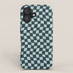 Wavy Checks . Ocean Blue iPhone Case Gallery Image 1