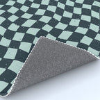 Wavy Checks . Ocean Blue Rug Gallery Image 4