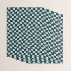 Wavy Checks . Ocean Blue Wrapping Paper Gallery Image 3