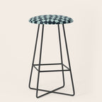 Wavy Checks . Ocean Blue Stool Gallery Image 1