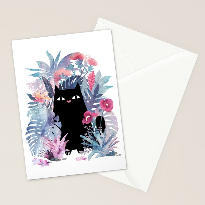 Popoki (Pastel) Stationery Card Gallery Image 2