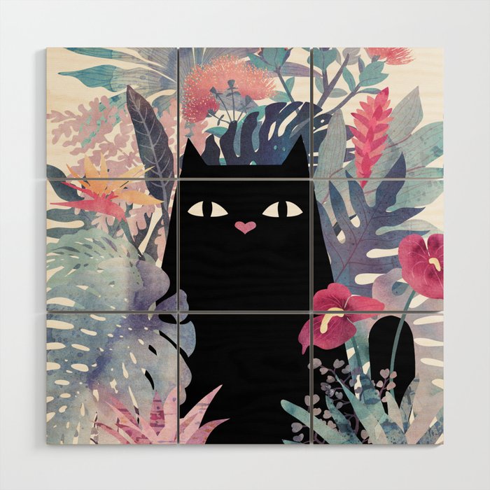 Popoki (Pastel) Wood Wall Art Gallery Image 1