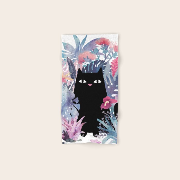 Popoki (Pastel) Bath Towel Gallery Image 1