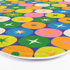 Mid Century Modern Atomic Future Colorful Modtastic Dots and Stars Pattern 3 Bath Mat Gallery Image 3