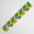 Mid Century Modern Atomic Future Colorful Modtastic Dots and Stars Pattern 3 Table Runner Gallery Image 3