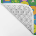 Mid Century Modern Atomic Future Colorful Modtastic Dots and Stars Pattern 3 Bath Mat Gallery Image 2