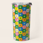Mid Century Modern Atomic Future Colorful Modtastic Dots and Stars Pattern 3 Travel Mug Gallery Image 2