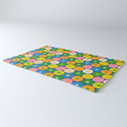 Mid Century Modern Atomic Future Colorful Modtastic Dots and Stars Pattern 3 Rug Gallery Image 3
