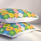 Mid Century Modern Atomic Future Colorful Modtastic Dots and Stars Pattern 3 Pillow Sham Gallery Image 3