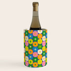Mid Century Modern Atomic Future Colorful Modtastic Dots and Stars Pattern 3 Wine Chiller Gallery Image 1
