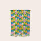 Mid Century Modern Atomic Future Colorful Modtastic Dots and Stars Pattern 3 Wall Hanging Gallery Image 1