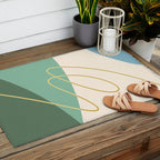 Line Art Scenery 2 Outdoor Rug Gallery Image 2