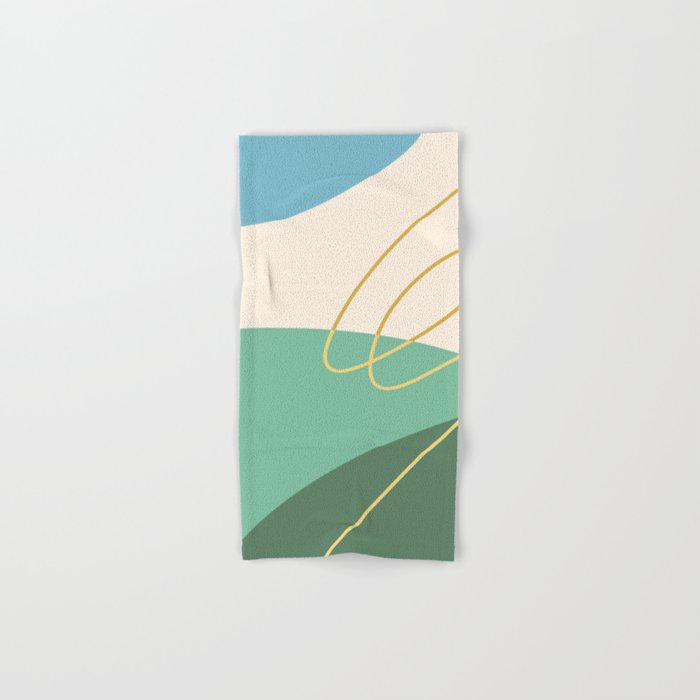Line Art Scenery 2 Bath Towel Gallery Image 1
