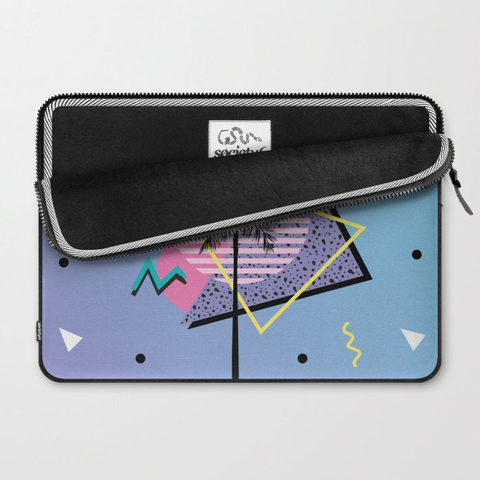 Memphis pattern 46 - 80s / 90s Retro / Palm Tree Laptop Sleeve Gallery Image 2