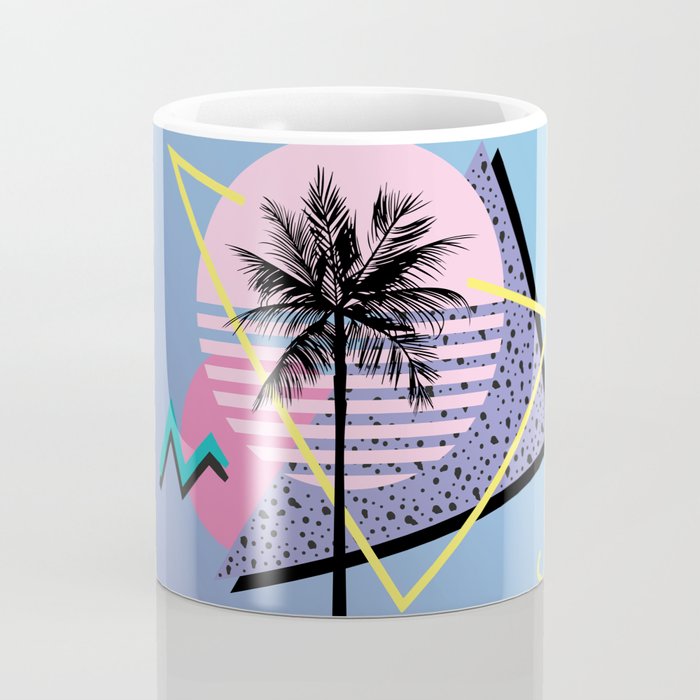 Memphis pattern 46 - 80s / 90s Retro / Palm Tree Coffee Mug Gallery Image 4