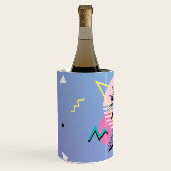 Memphis pattern 46 - 80s / 90s Retro / Palm Tree Wine Chiller Gallery Image 2